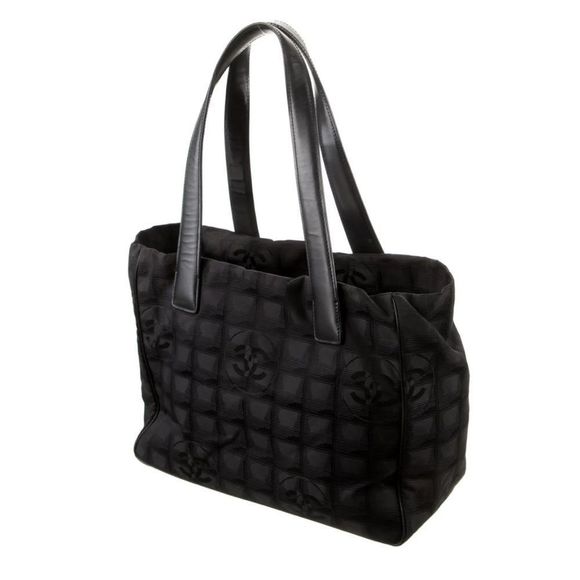 CHANEL Handbags - CHANEL Nylon Travel Tote Black By Karl Lagerfeld